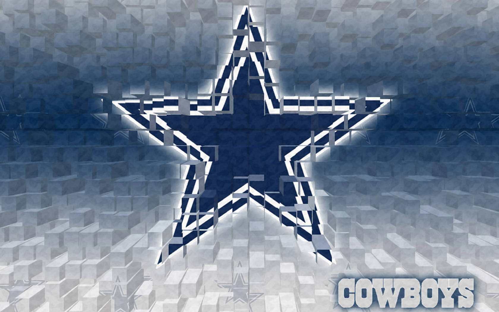 Dallas Cowboys Logo With Cubes