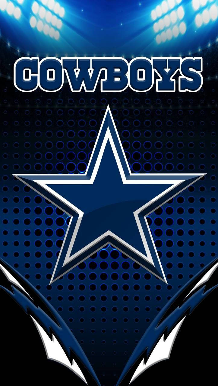 Dallas Cowboys Logo With Lights Wallpaper
