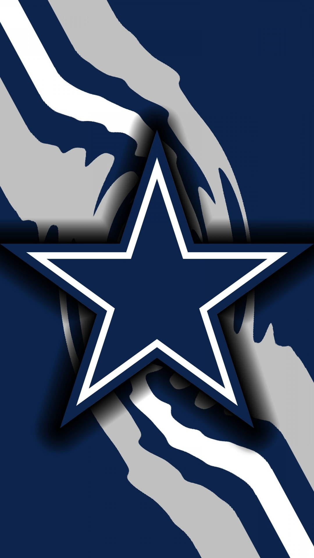 Dallas Cowboys Logo With Swirls For Phone Wallpaper