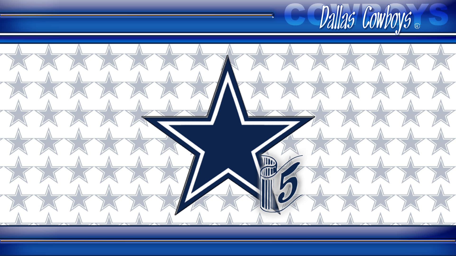 Dallas Cowboys Logowith Starsand Stripes Wallpaper