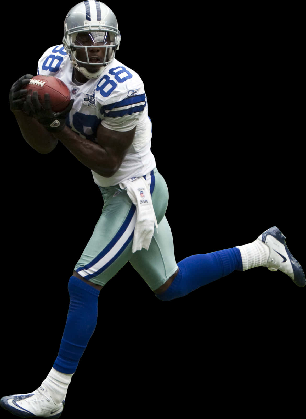 Dallas Cowboys Player Catching Football PNG