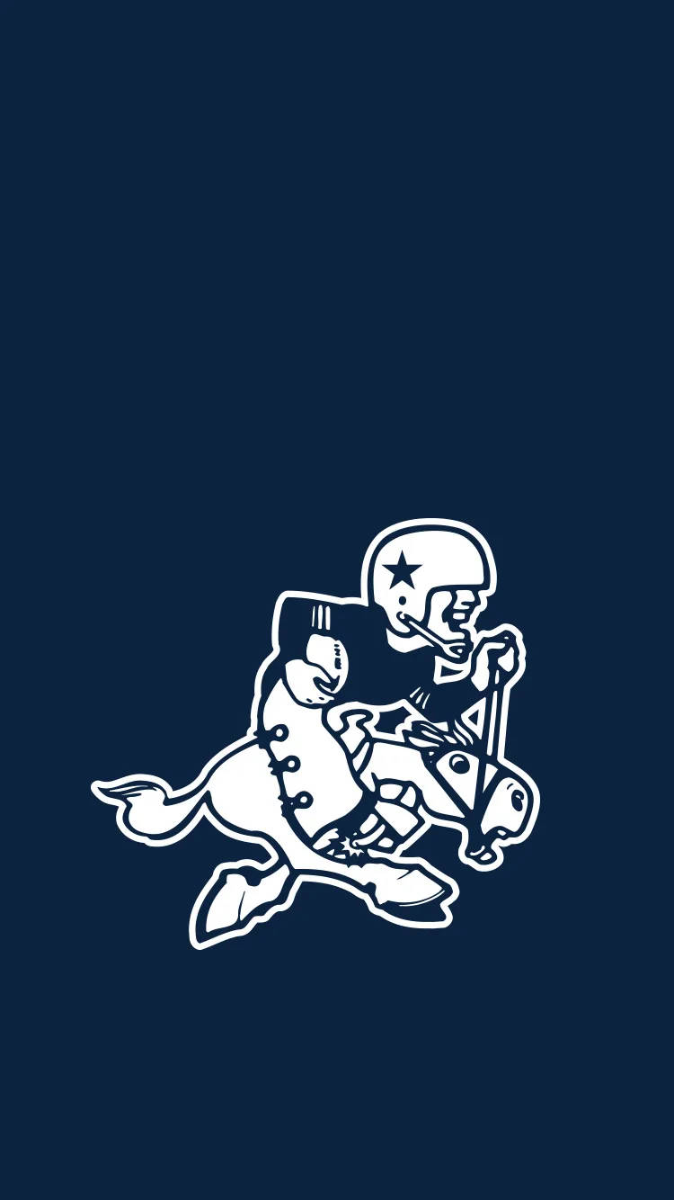 Ilustraciónde Un Jugador De Los Dallas Cowboys En Un Caballo. Fondo de pantalla