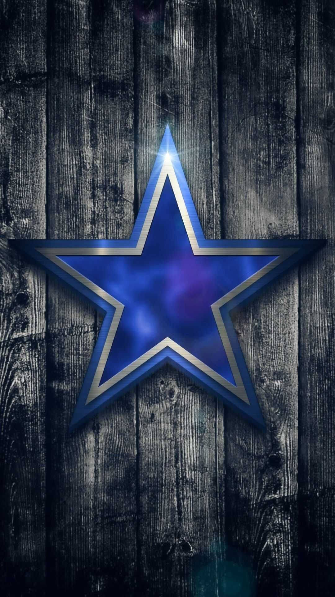 Dallas Cowboys Skinnende Gråt Træ Wallpaper