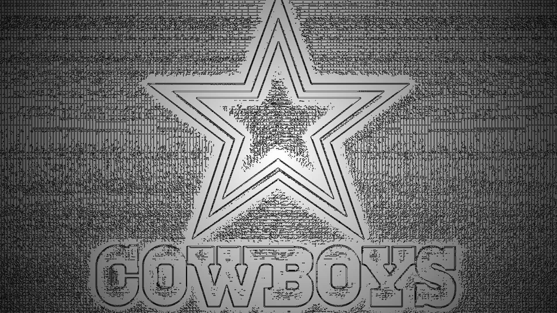 Dallas Cowboys Star Logo Blackand White Wallpaper