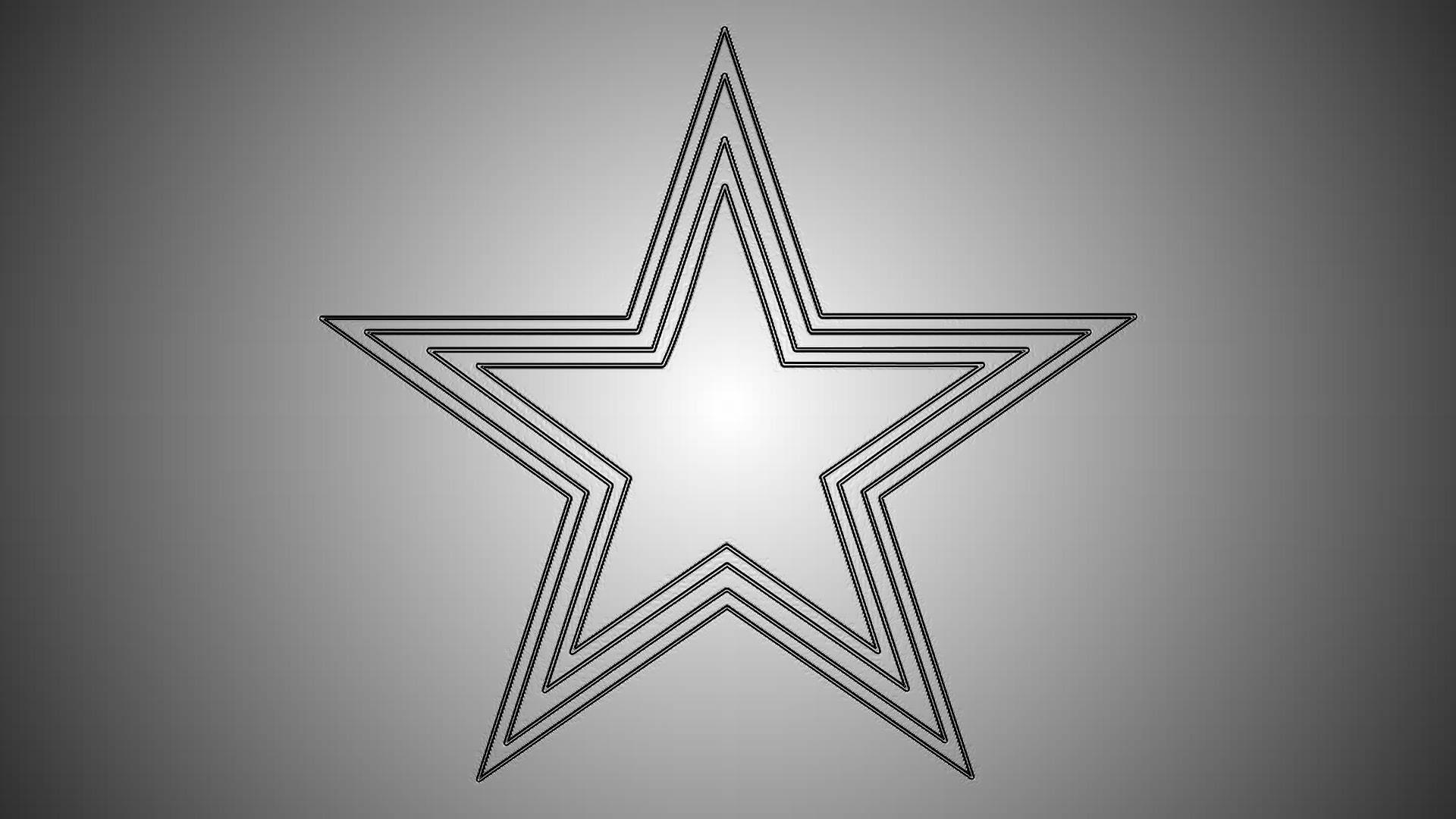 Dallas Cowboys Stjerne Logo Outline Ombré Tapet Wallpaper