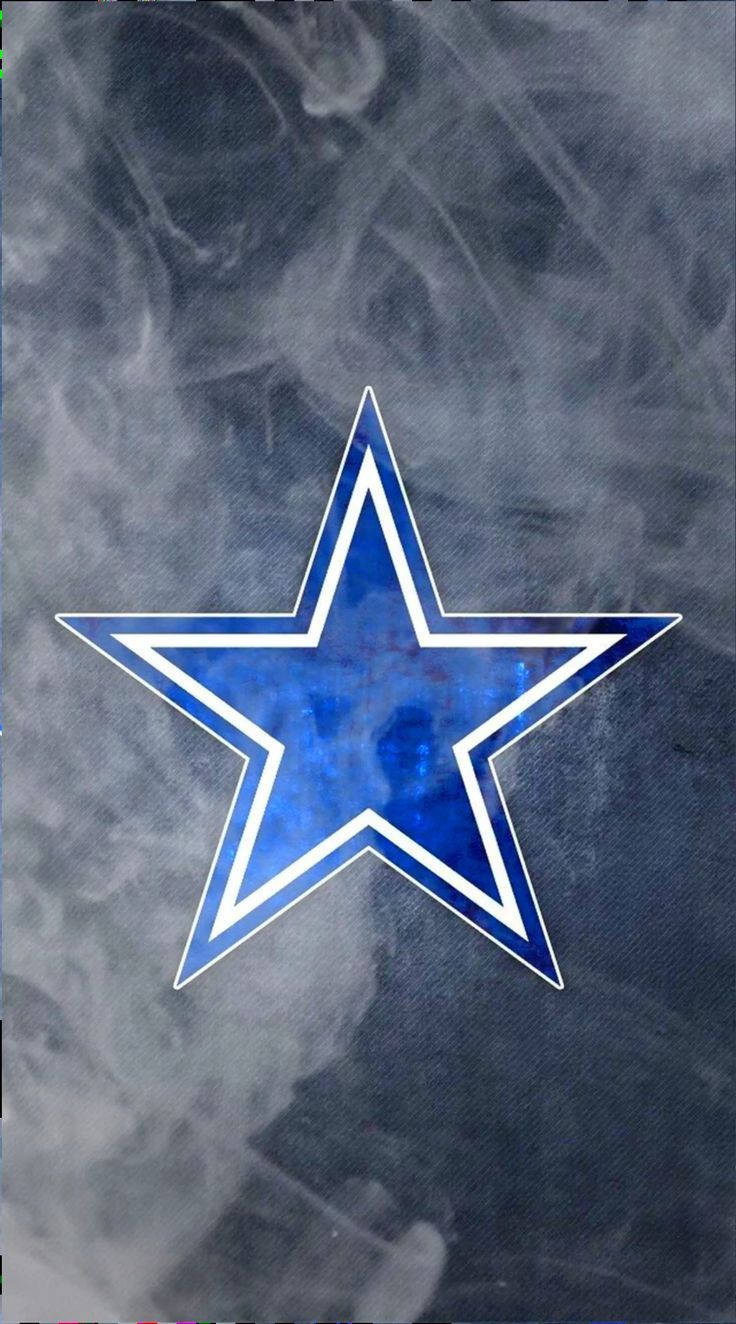 Dallas Cowboys Stjernen Hvid Røg Effekt Wallpaper