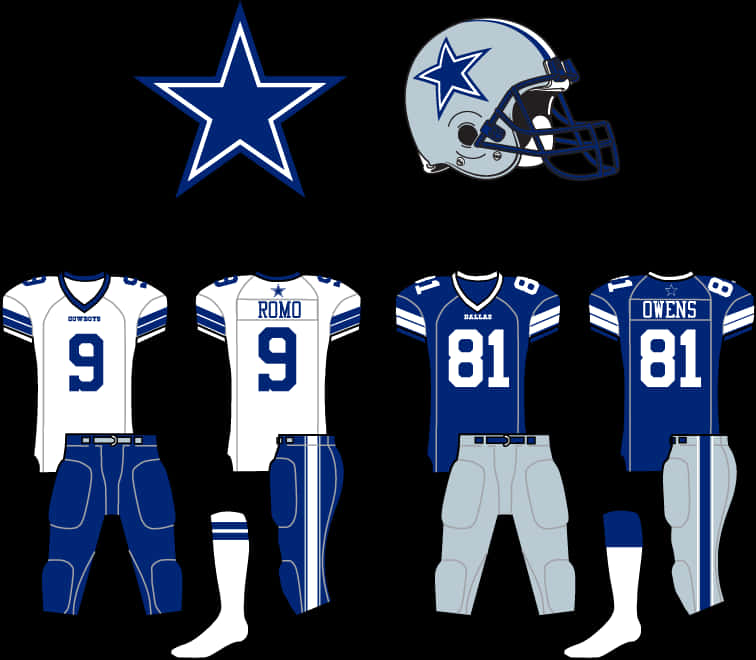 Dallas Cowboys Uniformsand Logo PNG