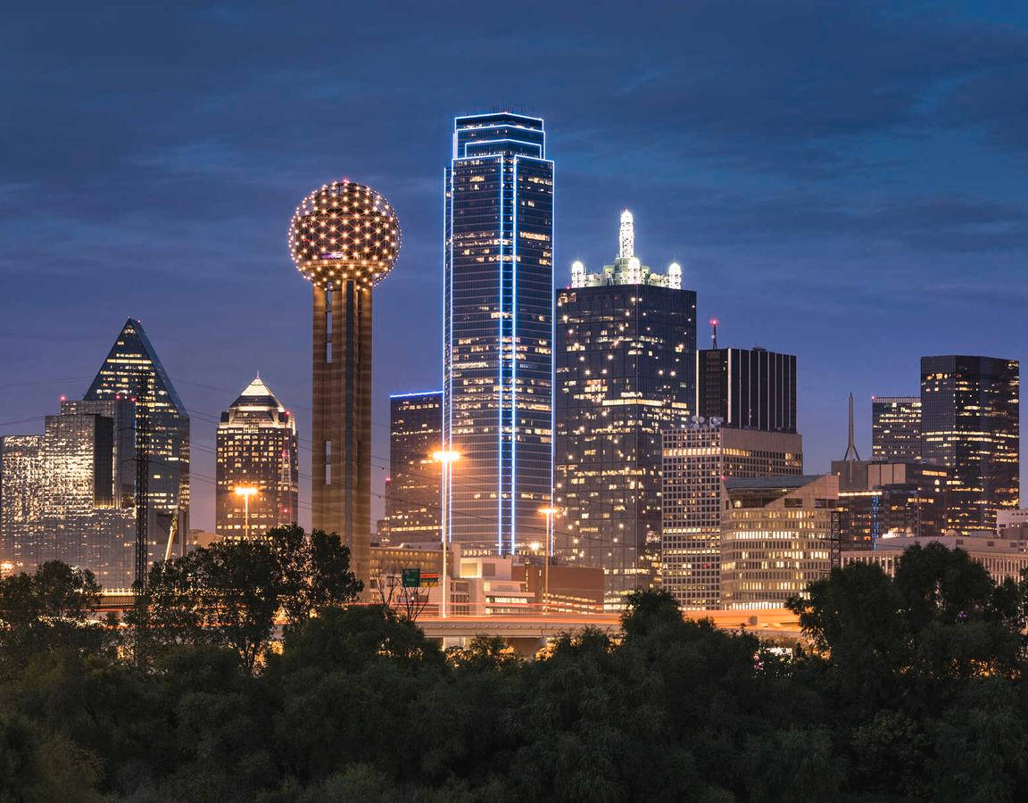 Dallas Skyline Reunion Tower Wallpaper