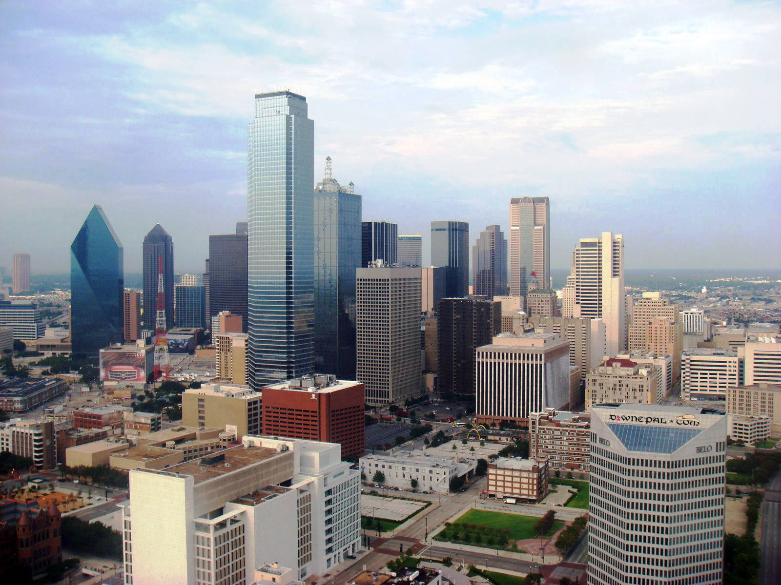 Dallas Skyline Sky With Clouds Wallpaper