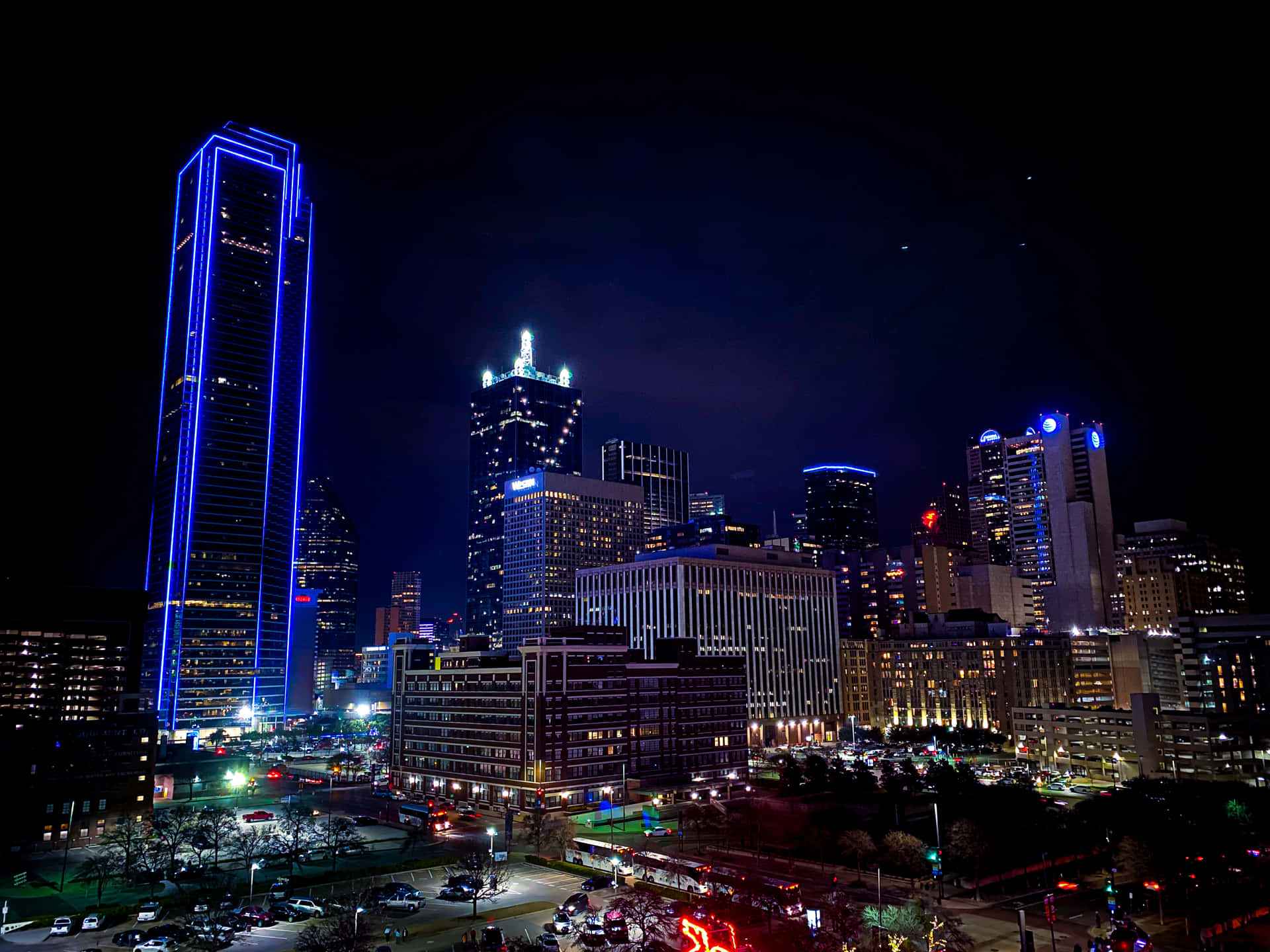 Goditila Magnifica Skyline Di Dallas, Texas Sfondo