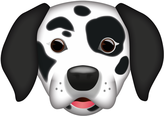 Dalmatian Dog Emoji Graphic PNG