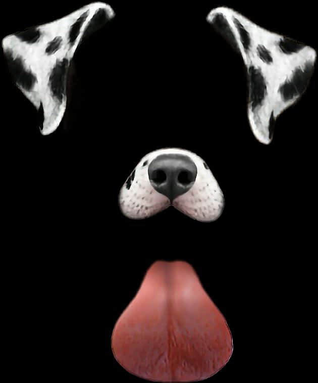 Dalmatian Dog Snapchat Filter Elements PNG