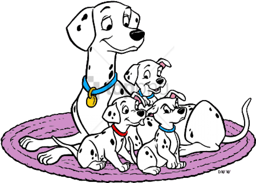 Dalmatian Family Cartoon PNG