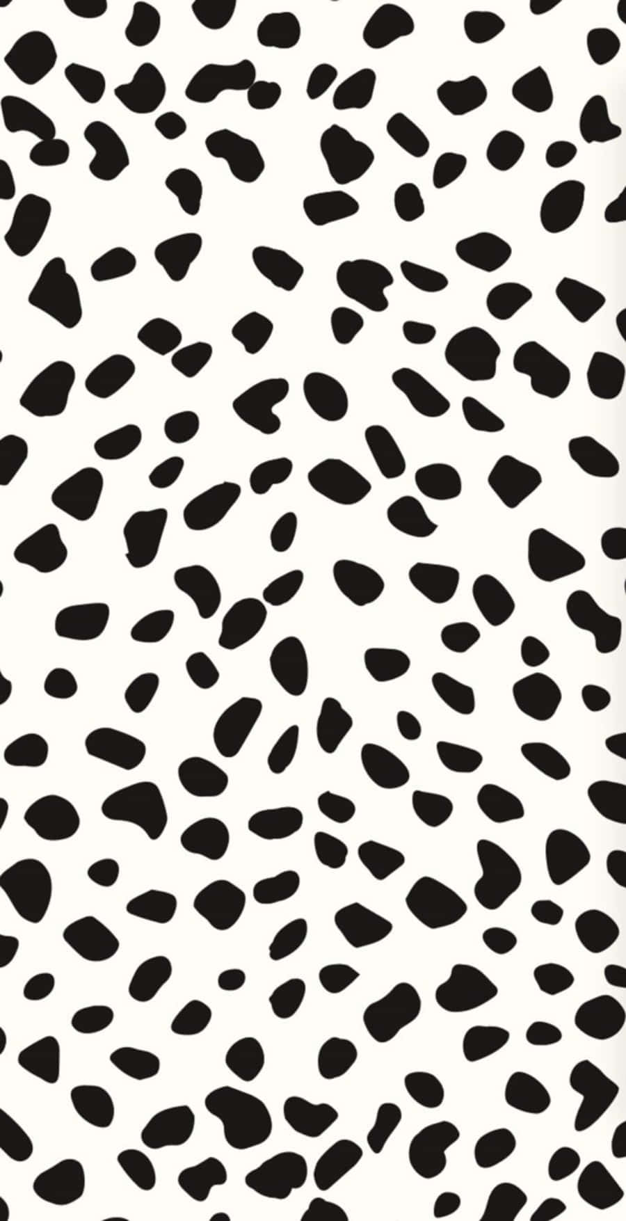Dalmatian Print Small Black Spots Wallpaper