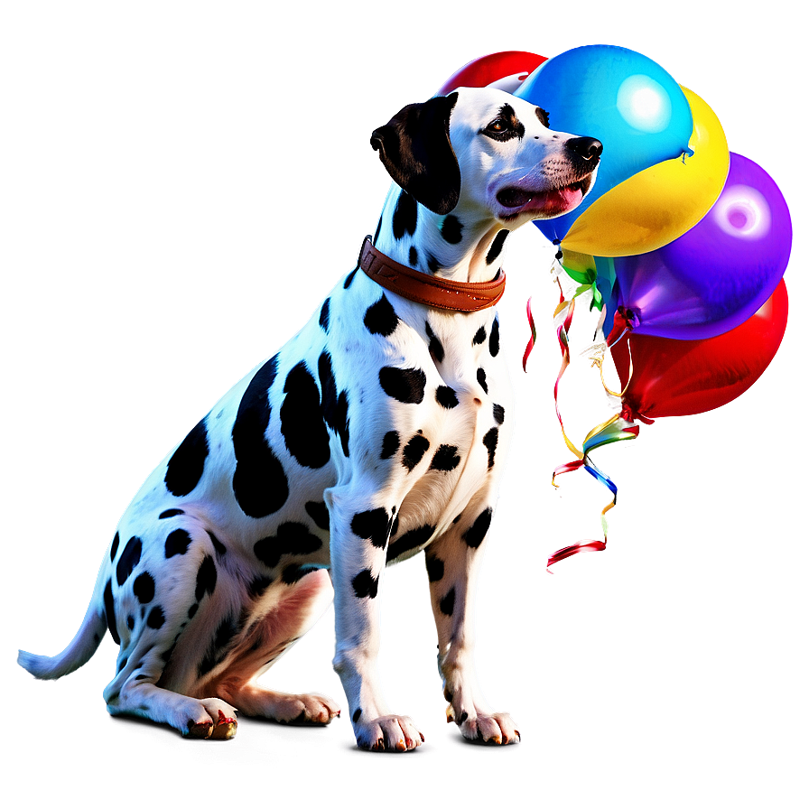 Dalmatian With Balloons Png Ddo PNG