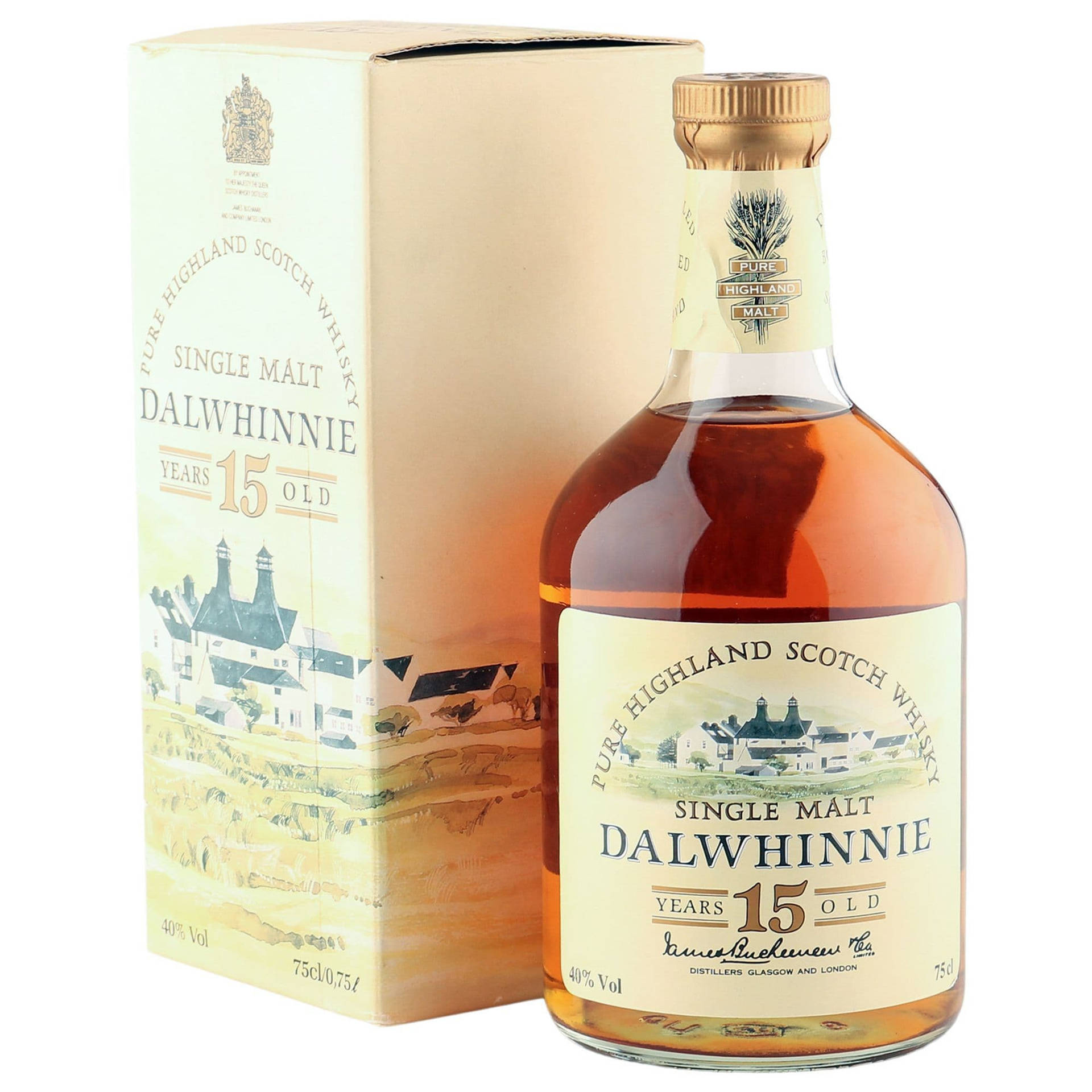 Dalwhinnie15 Whisky Bottiglia Degli Anni '80 Sfondo