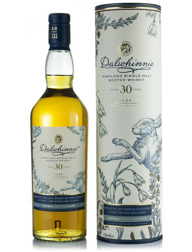 Caption: Luxurious Dalwhinnie 30 Whisky in Cardboard Tube Packaging Wallpaper