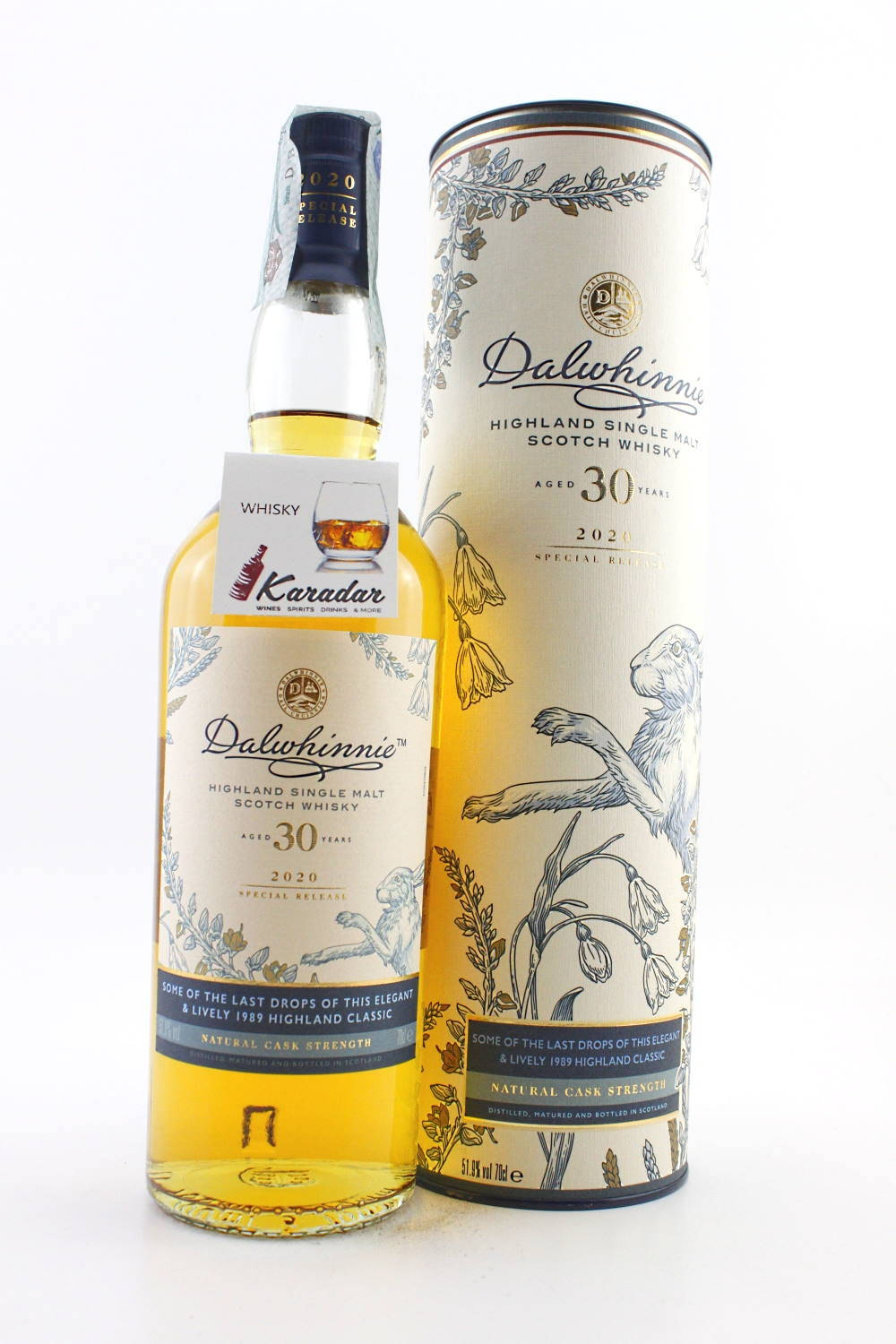 Dalwhinnie30 Whisky Con Etichetta Di Karadar Sfondo