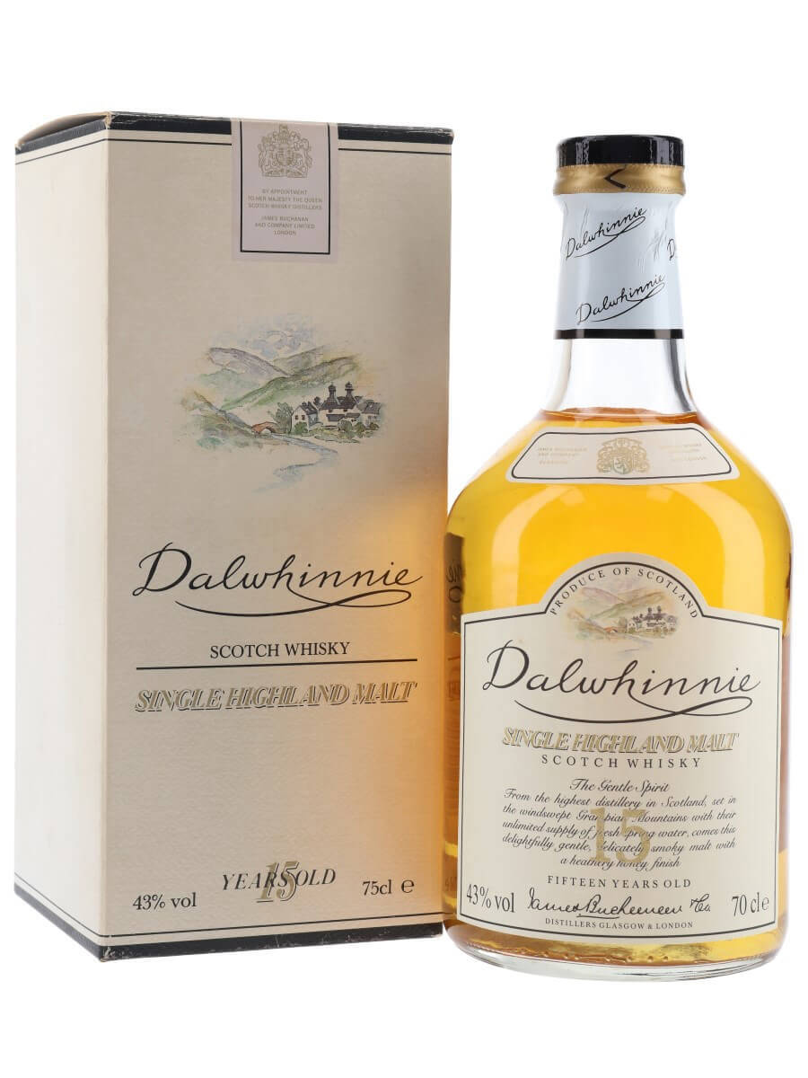 Dalwhinnie Whisky Bottle With White Box Wallpaper