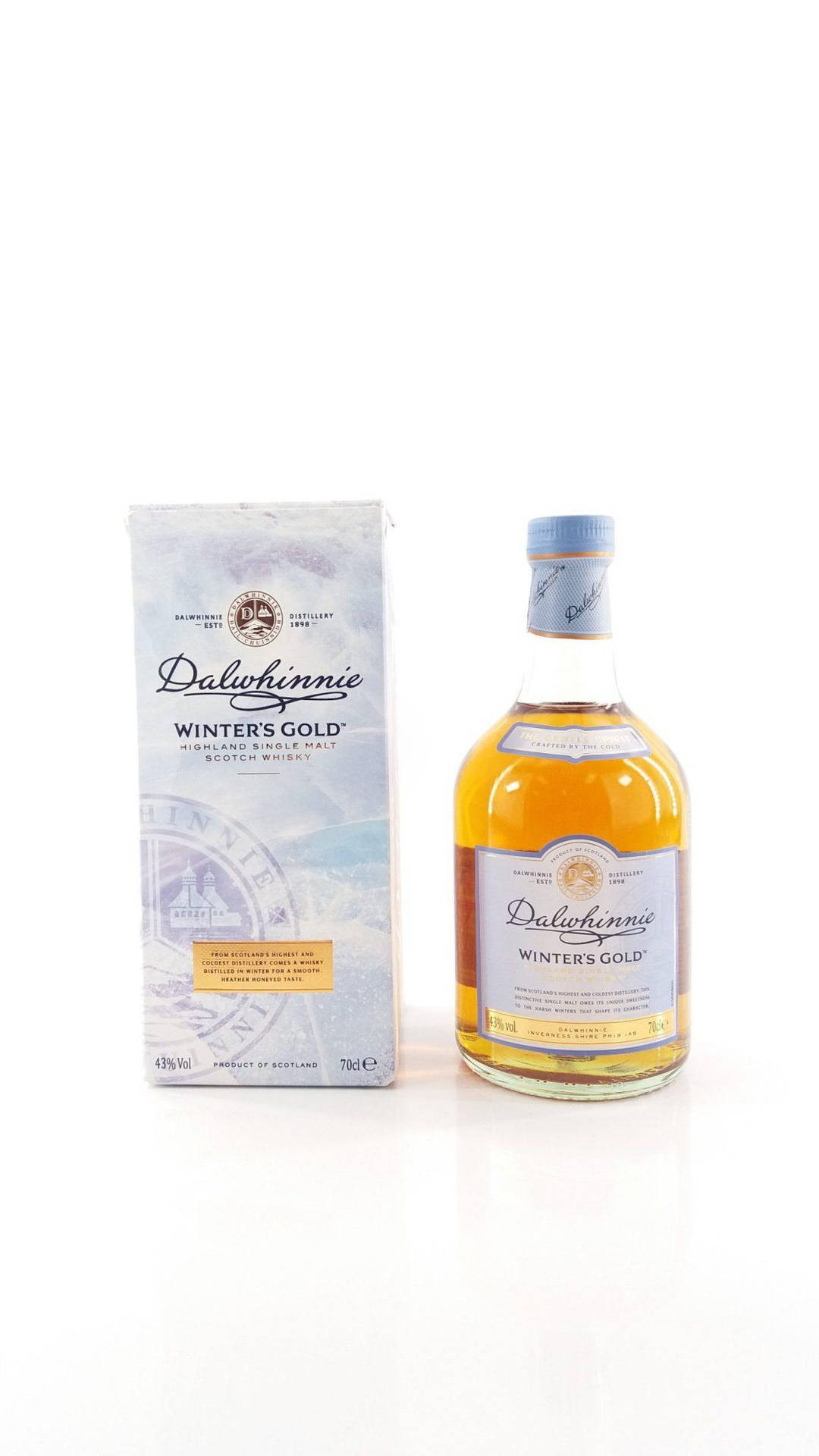 Dalwhinnie Whisky Winter's Gold Wallpaper