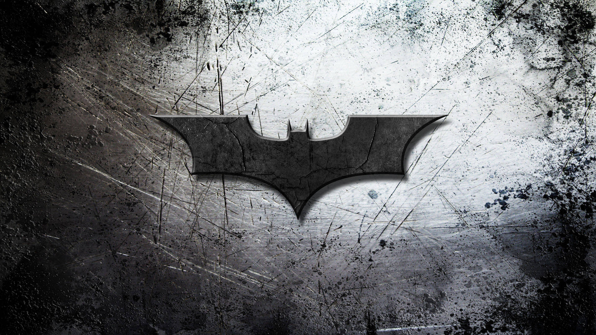 Damaged Batman Logo Wallpaper