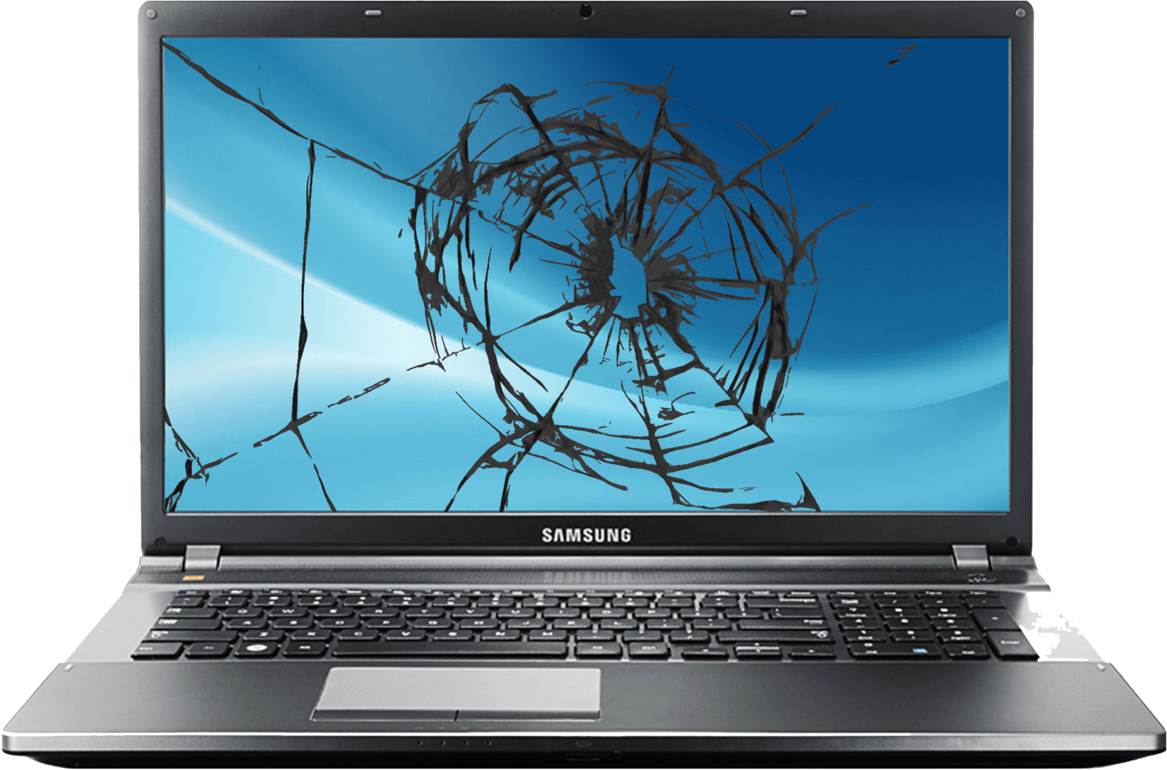 Damaged Laptop Screen PNG