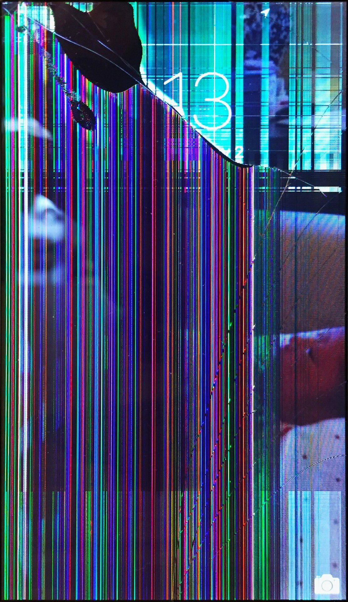 Damaged Phone Screen Wallpaper