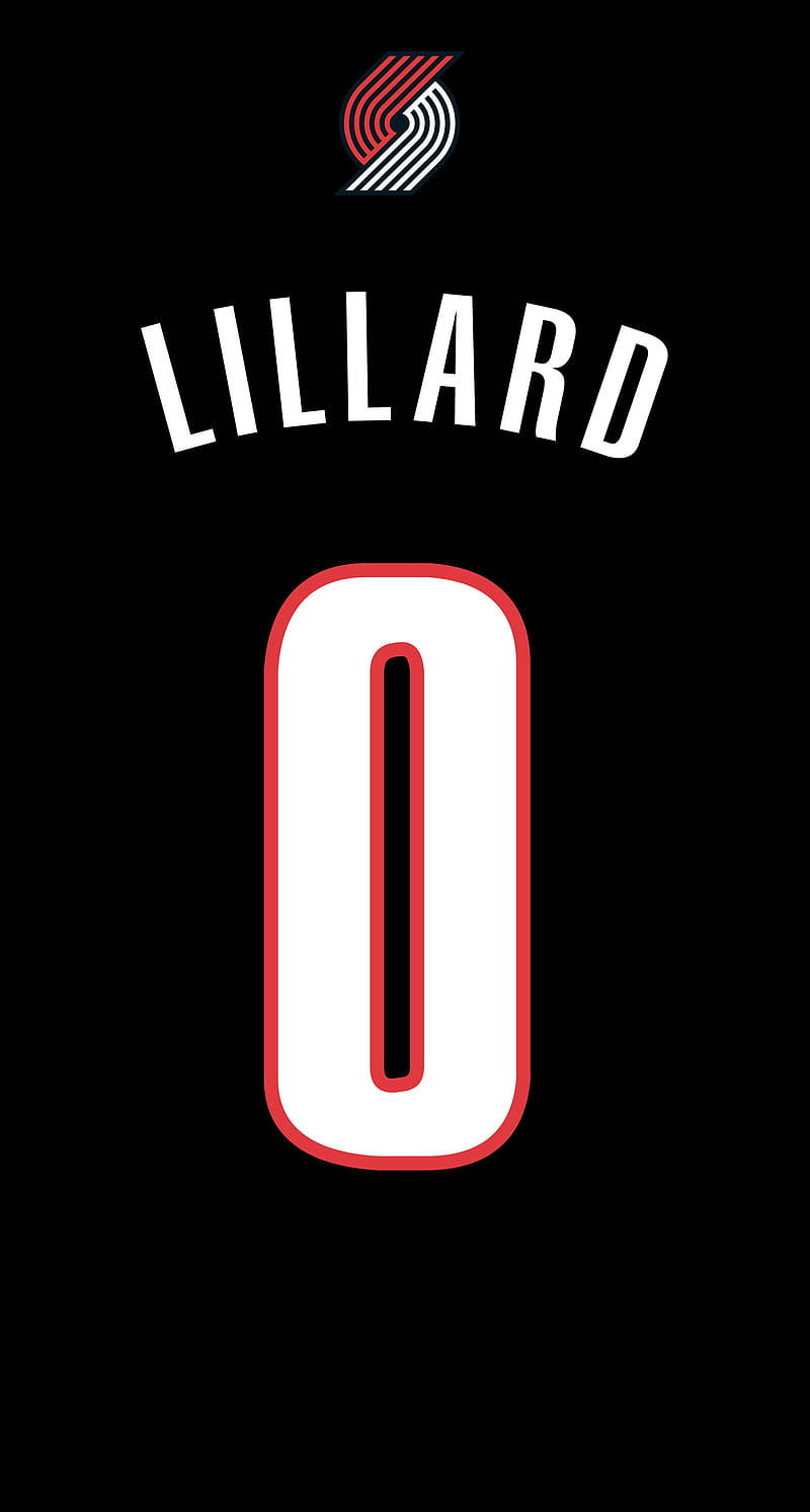 Damian Lillard Jersey Number In Black Wallpaper