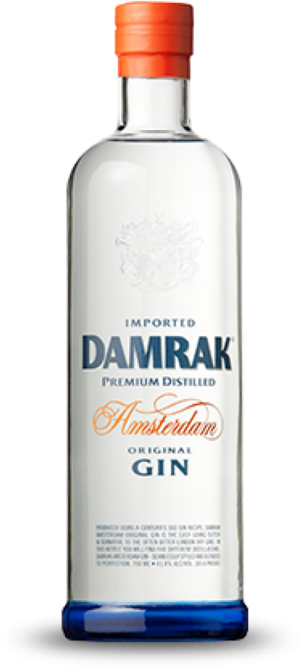 Damrak Amsterdam Original Gin Bottle PNG