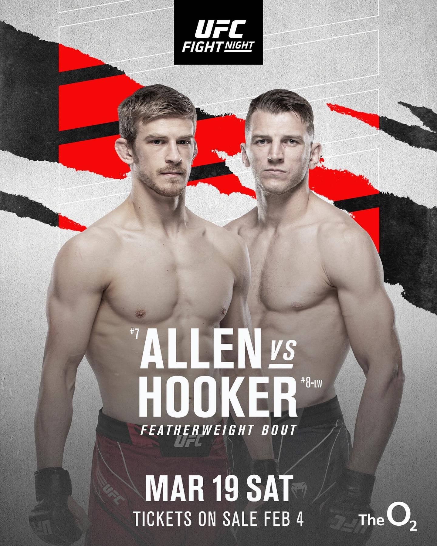 Dan Hooker og Arnold Allen kæmper for UFC UK Strakt TV. Wallpaper
