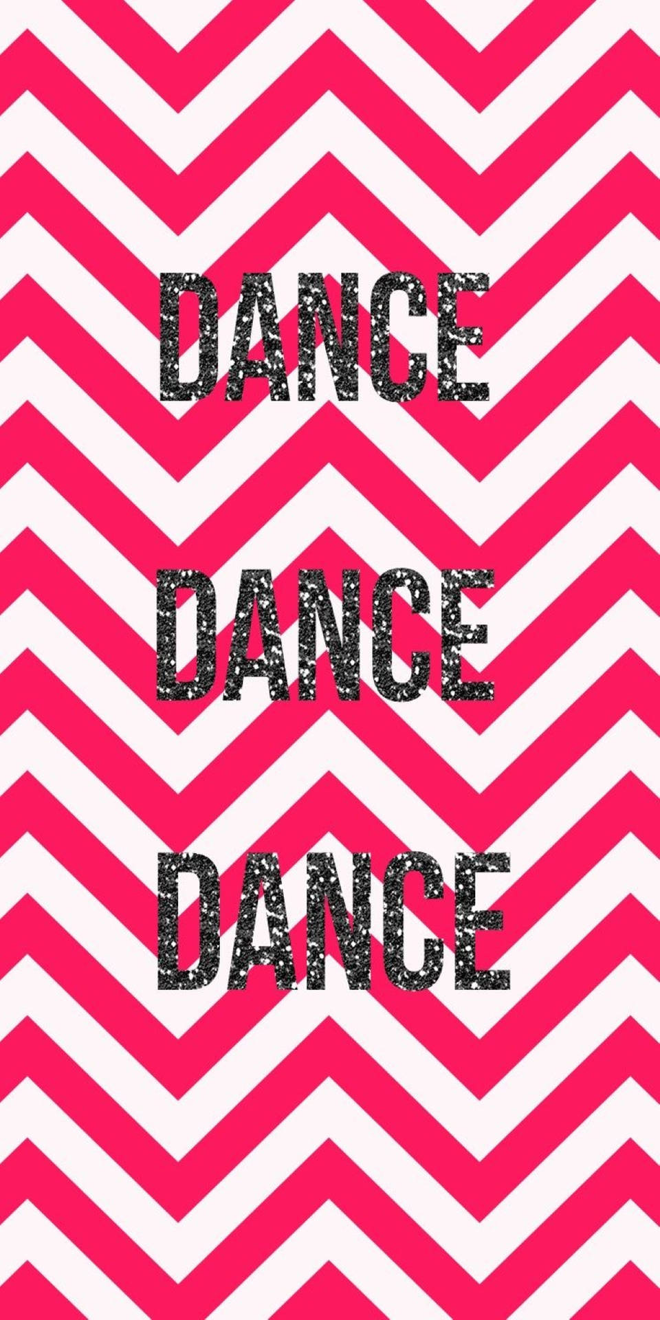 Dance Wordmark på Zickzag mønster Wallpaper