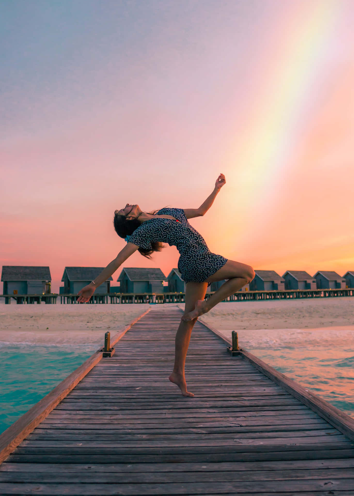 Dancer Poses On A Boardwalk Picture