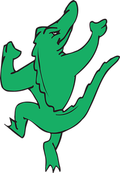 Dancing Alligator Cartoon PNG