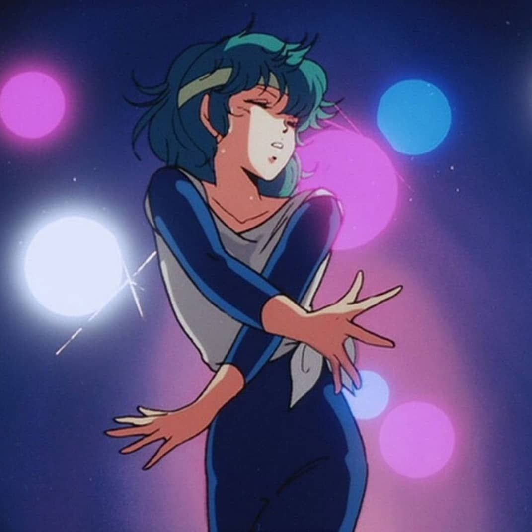 Dancing Anime Girl In Retro Anime Aesthetic