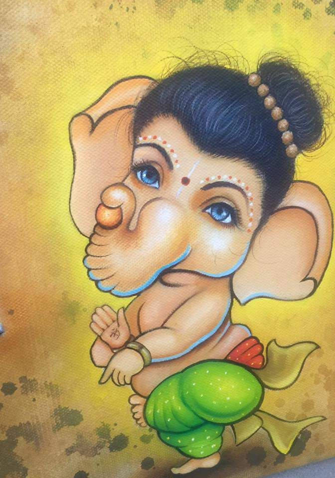 Divine Dancing Baby Ganesh Wallpaper