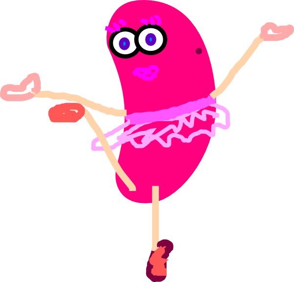 Dancing Bean Cartoon Character PNG