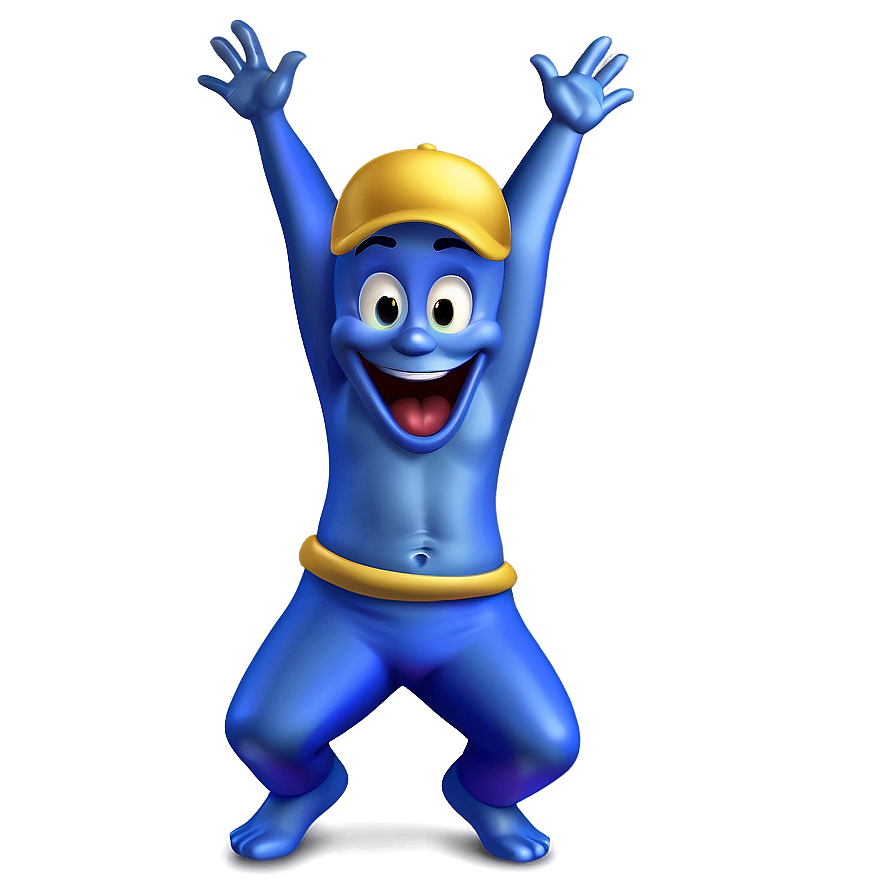 Dancing Blue Emoji Png 05252024 PNG