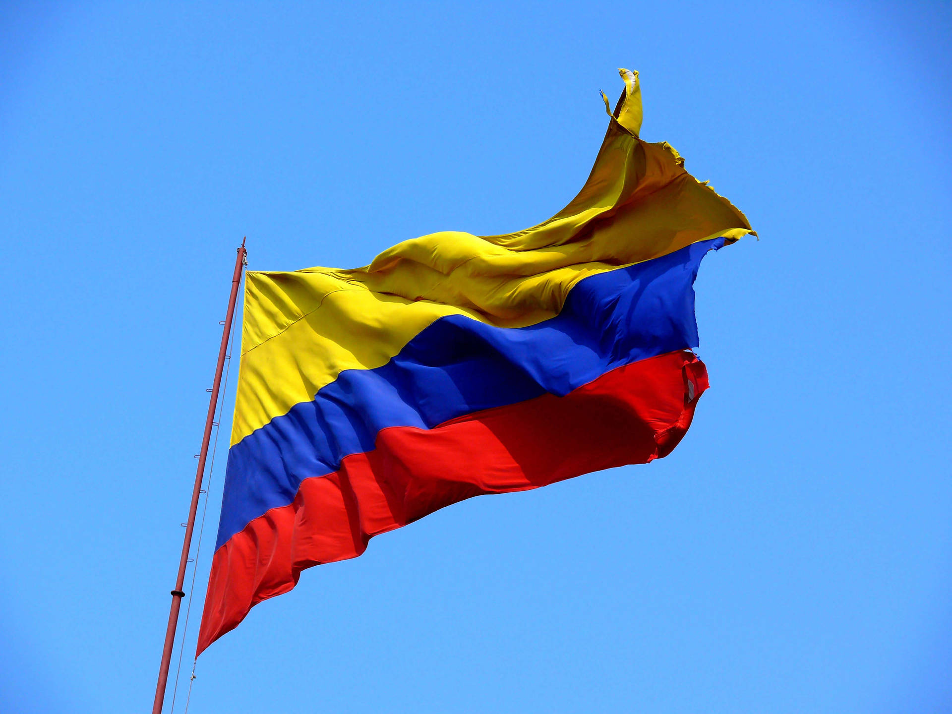 Bandiera Della Colombia Danzante Sfondo
