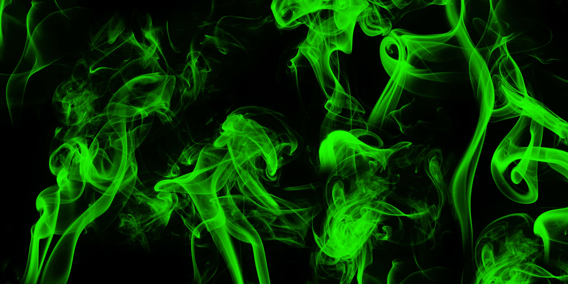 Dancing Freely Neon Green Smoke Wallpaper