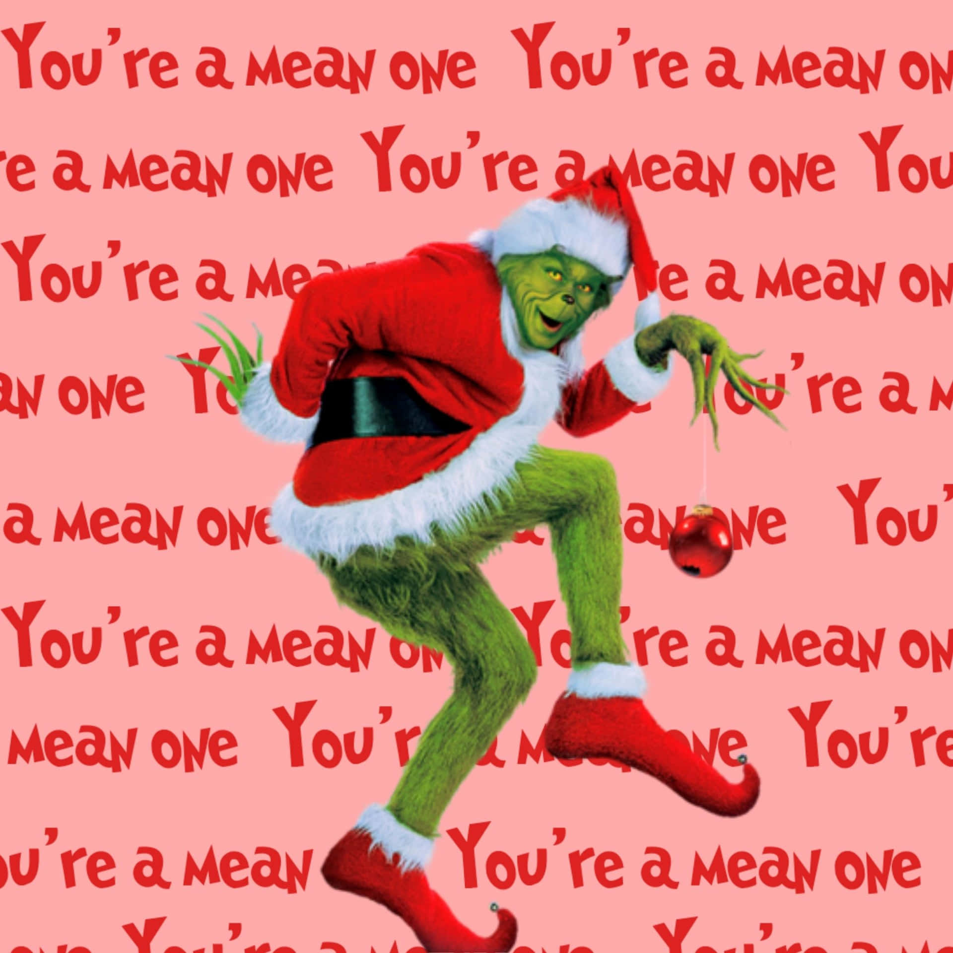 Dancing Grinch Christmas Spirit Wallpaper