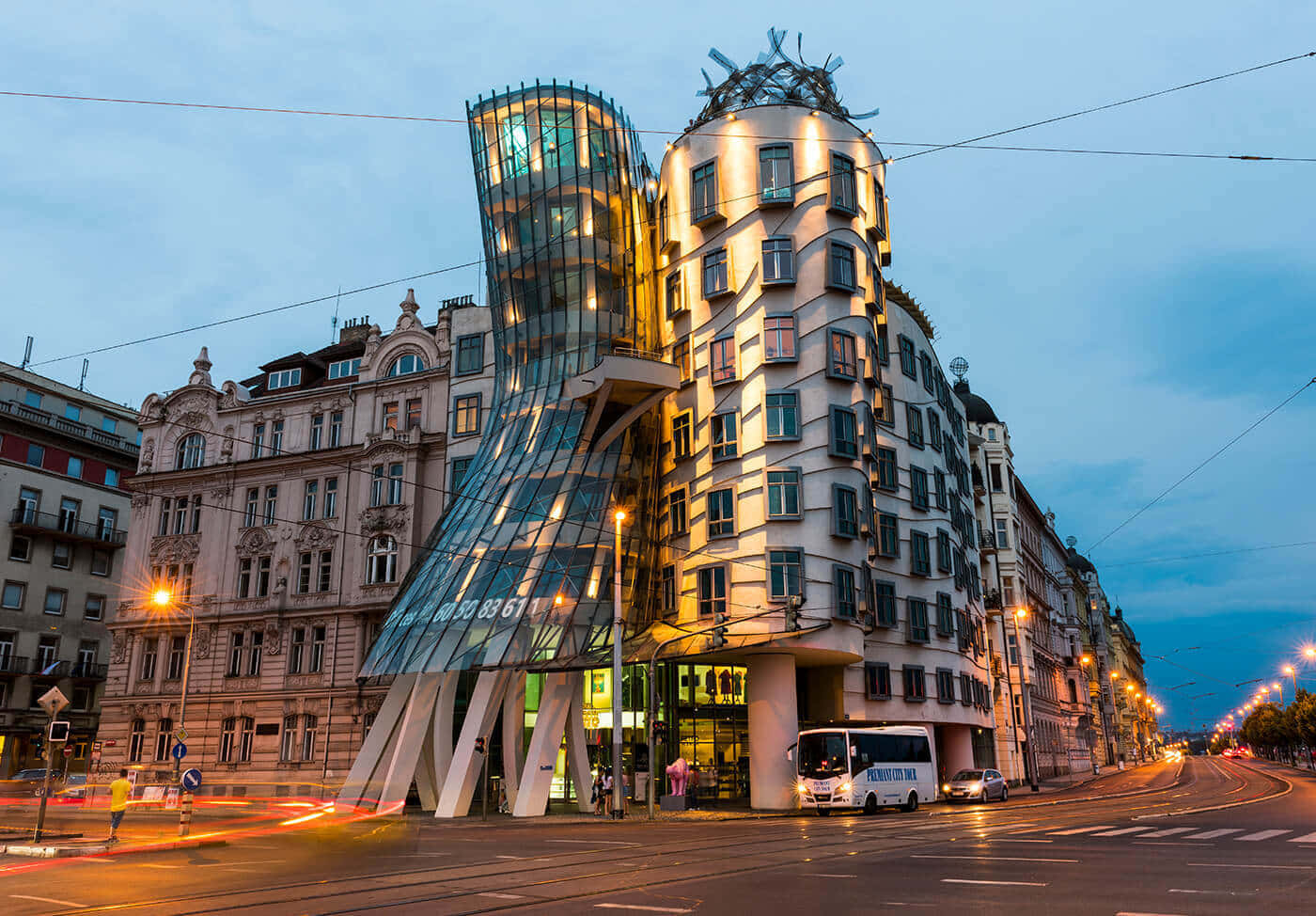 "Evening Glow At The Dancing House" Wallpaper