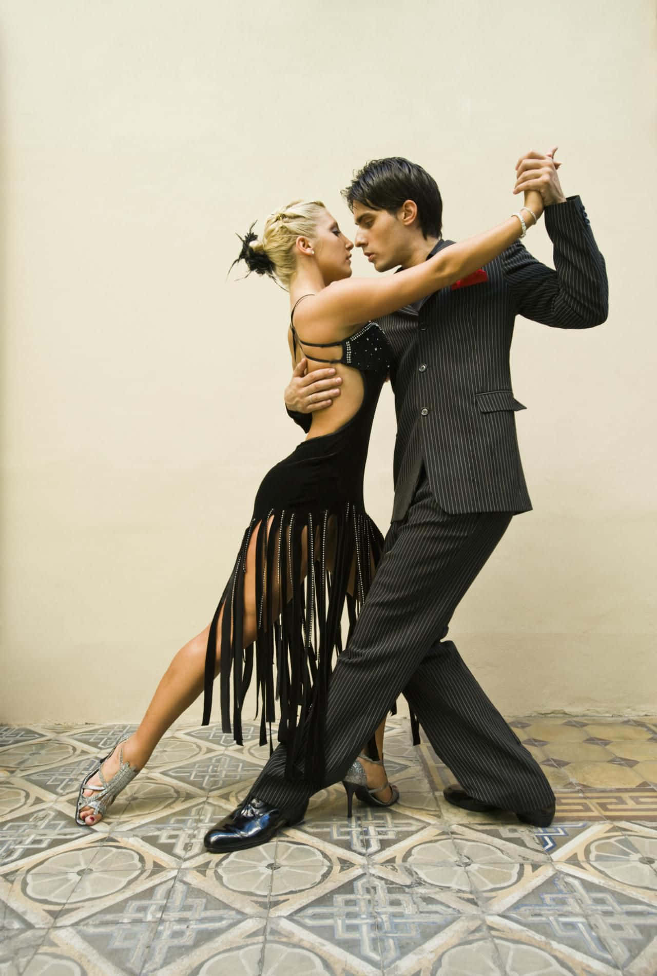 Couple In Black Tango Dancing Picture