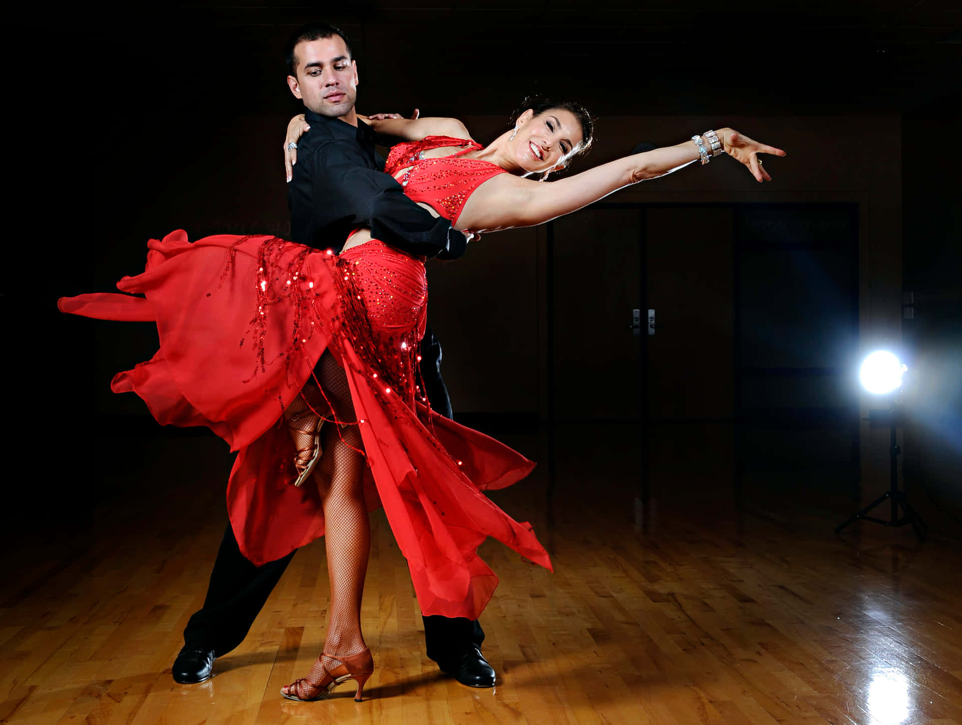 Red And Black Ballroom Dancing Picture