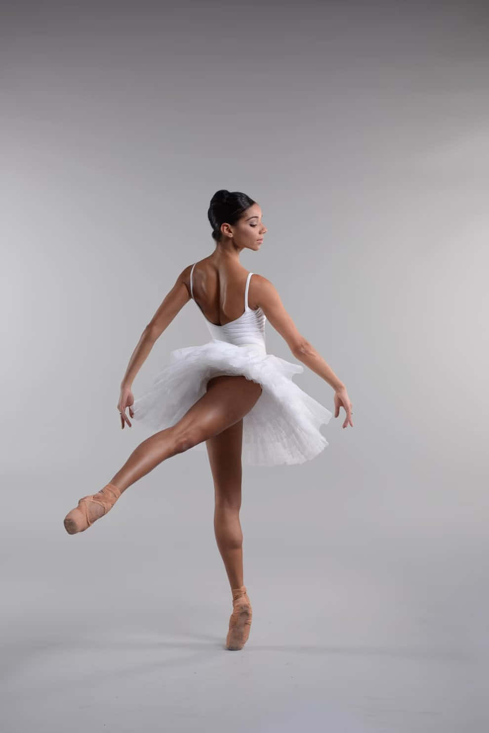 Ballerina In White Dancing Picture