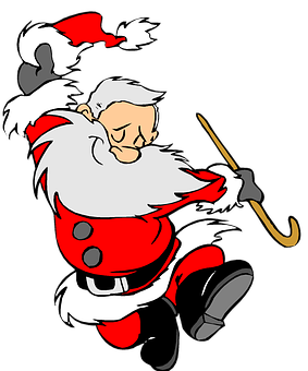 Dancing Santa Claus Cartoon PNG