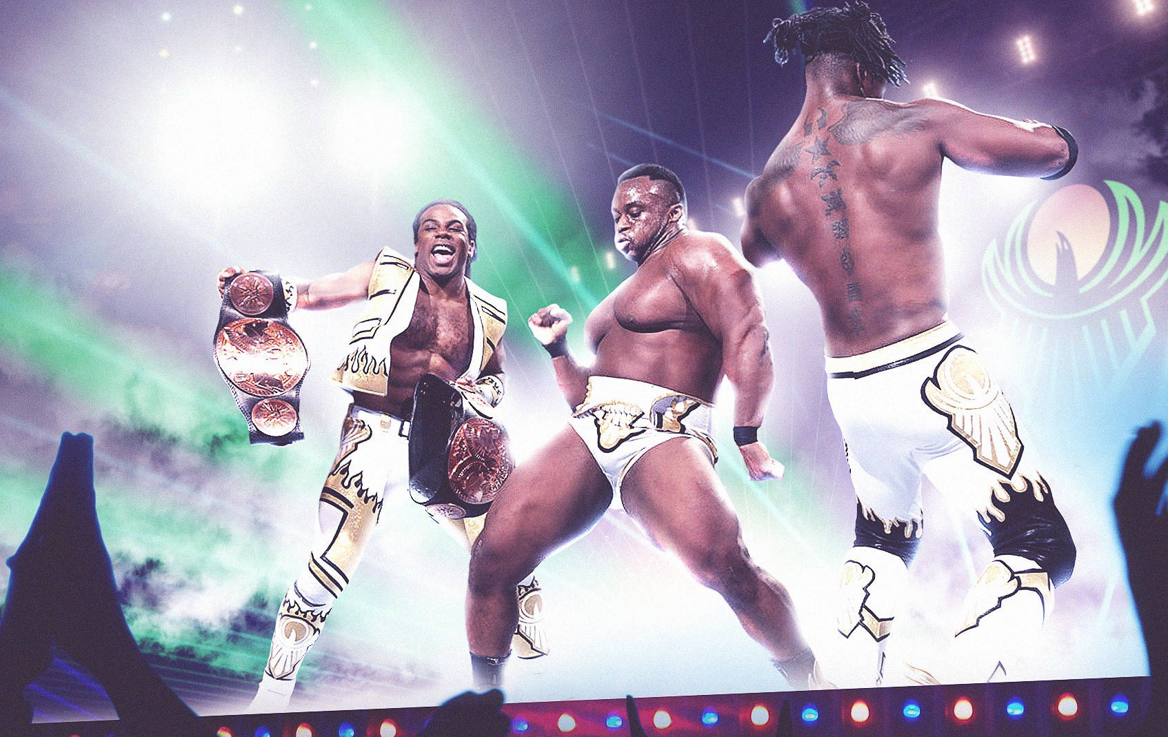 Wrestler Breaking Out The Dance Moves At The Arena Wallpaper