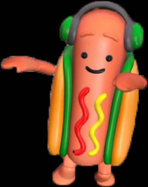 Dancing_ Hotdog_ Character PNG