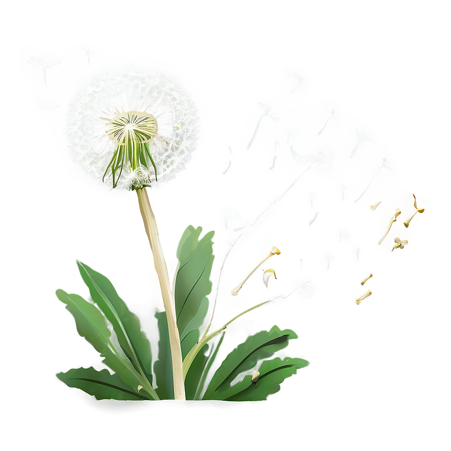 Dandelion Symbolism Art Png 05242024 PNG