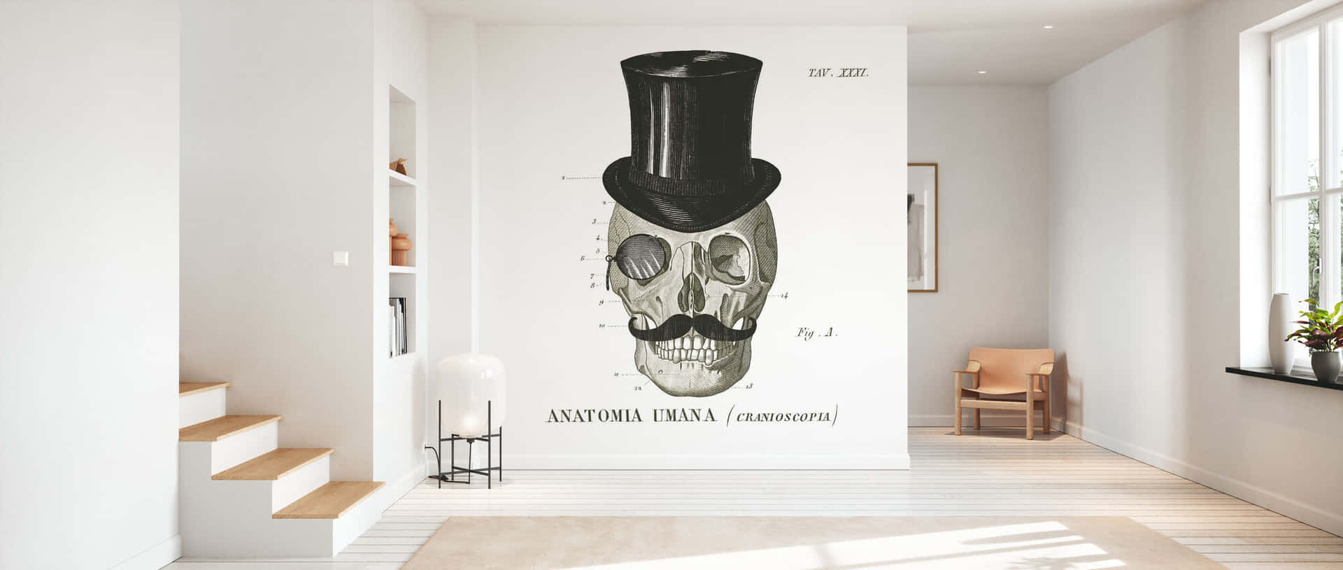 Dandy Skull Wall Art Wallpaper