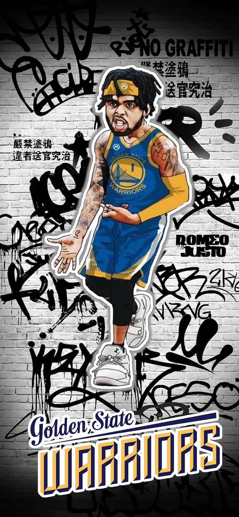 D’Angelo Russell gearing up for the upcoming season with the Warriors. Wallpaper